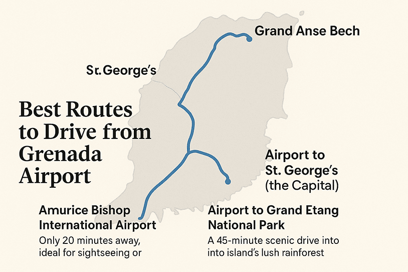 Best Driving Routes from Grenada Airport