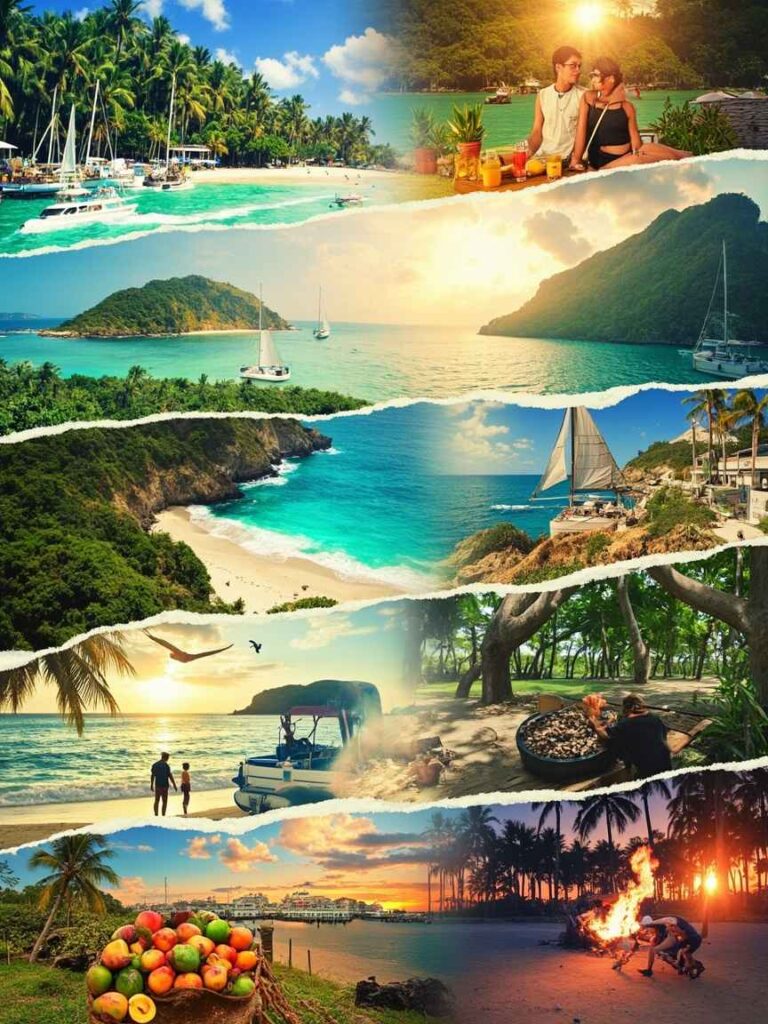 Trinidad to Grenada car rental road trip itinerary — travelers exploring Grand Anse Beach, Annandale Falls, Grand Etang rainforest, and La Sagesse Beach with a rental car for a 3-day island adventure.