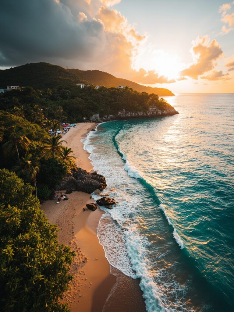 Thanksgiving Day in Grenada – scenic coastal drive, rainforest hikes, and golden-hour beaches along the island’s western and southern coasts.