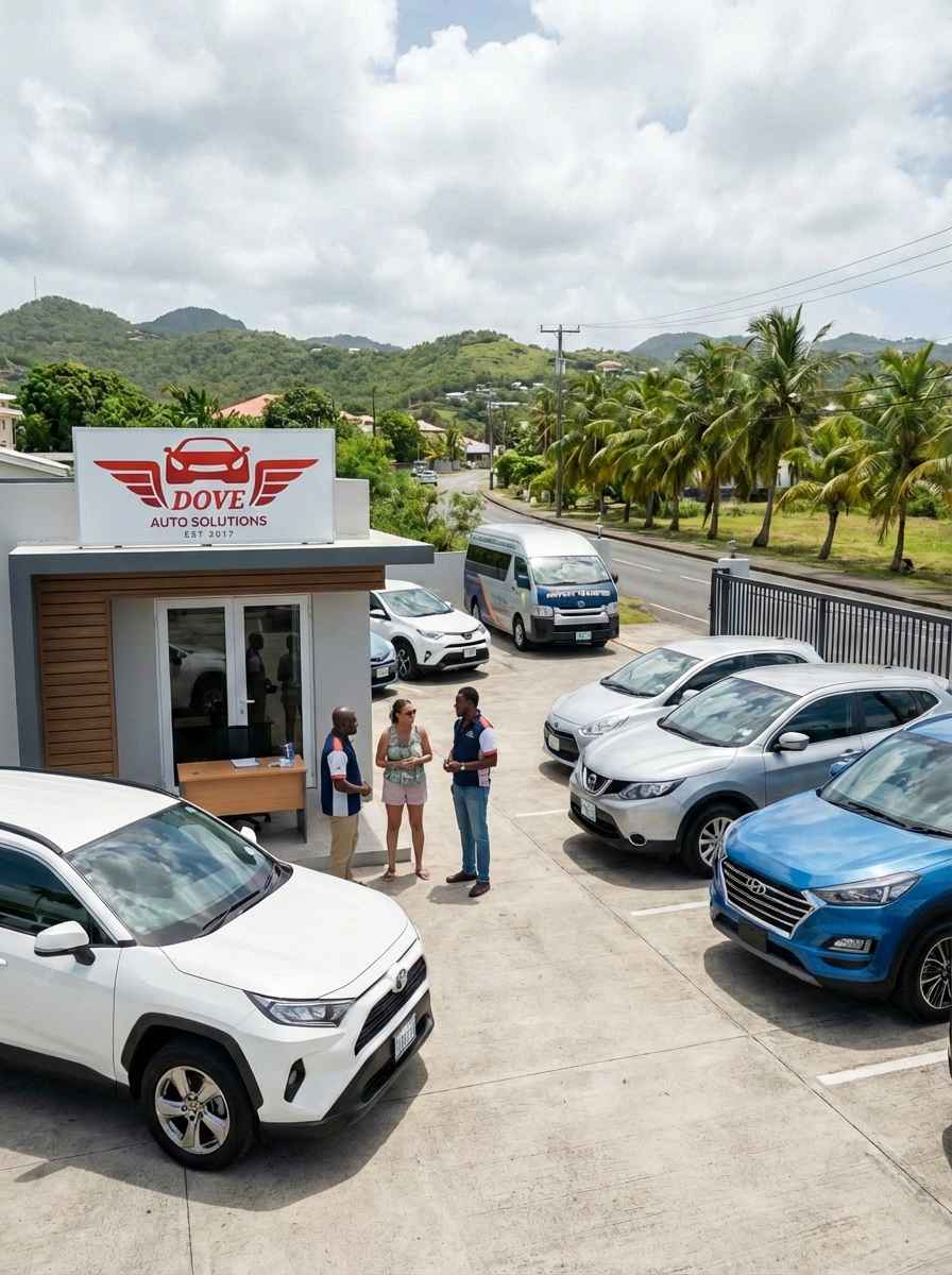 Trusted car lots in St George Grenada offering clean rental vehicles, imported cars for sale, airport pickup, and professional service.