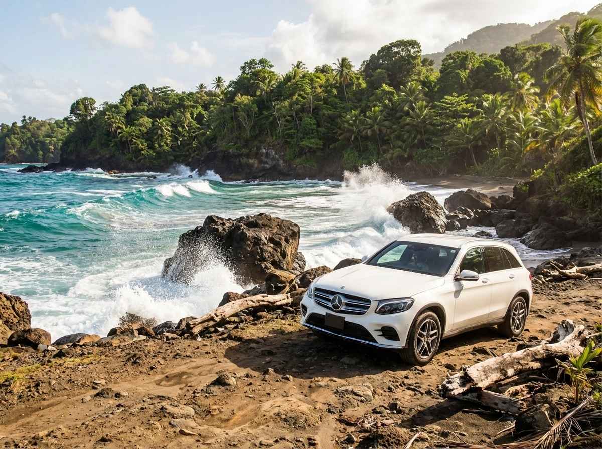 Car rental in Grenada for hidden beaches, Bathway Beach offers rugged beauty and adventure.