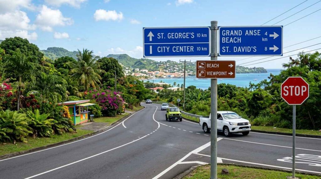 Road-Signs-at-Grenada